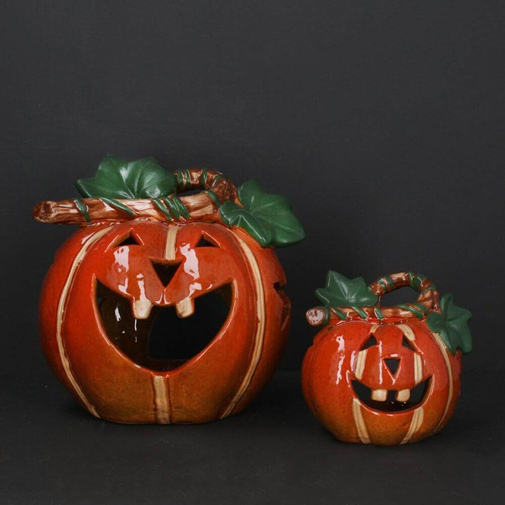 Gisela Graham Ceramic Pumpkin Nightlight Ornaments Assorted Jarrolds